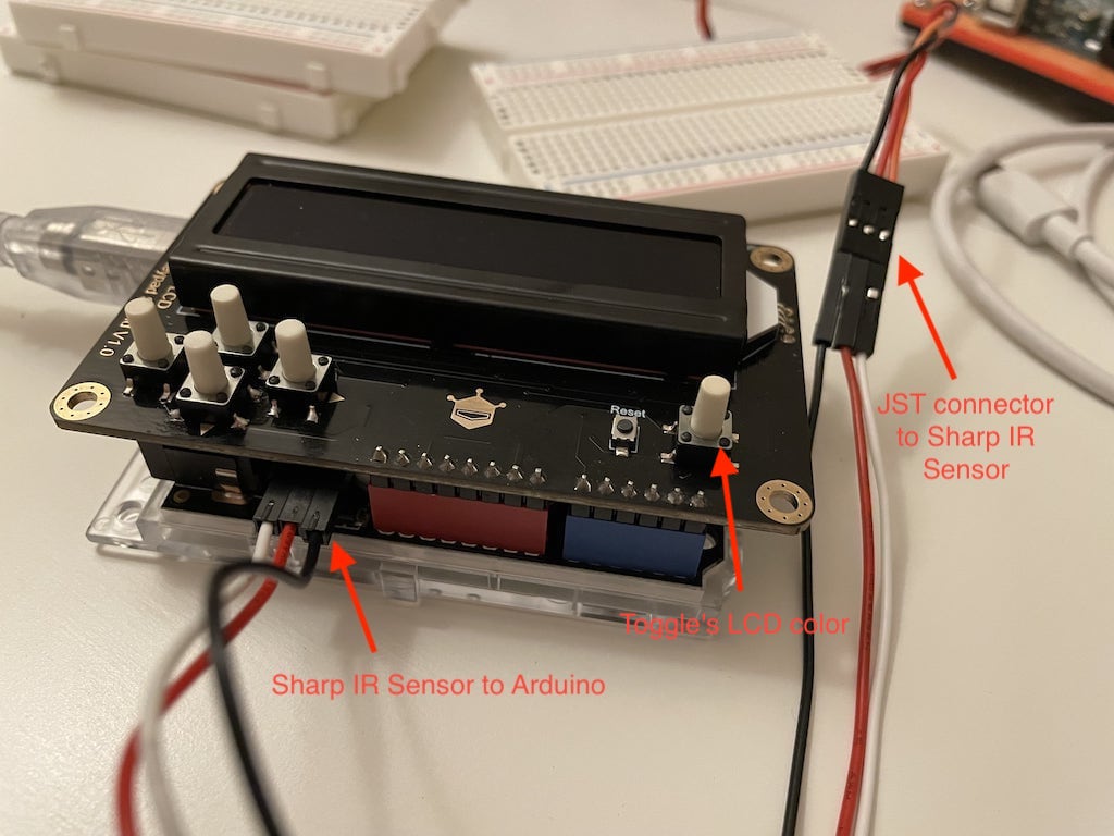 Sharp IR Sensor to Arduino wiring
