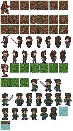 Create pixel art character sprites for your video game by Murfdev